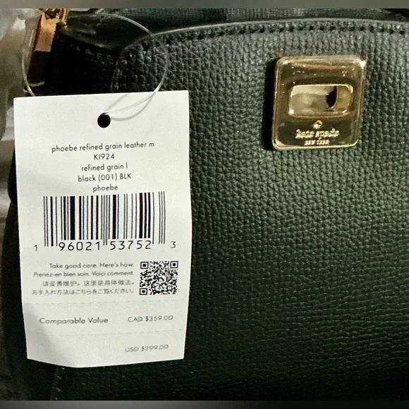 Kate Spade Mini Black Leather Top-Handle Cross Body with Gold Hardware